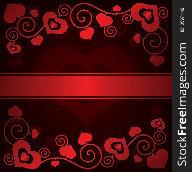 Valentine's day background with hearts vector illustration. Valentine's day background with hearts vector illustration