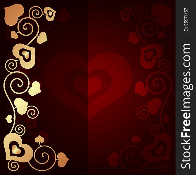 Valentine&#x27;s day background with hearts