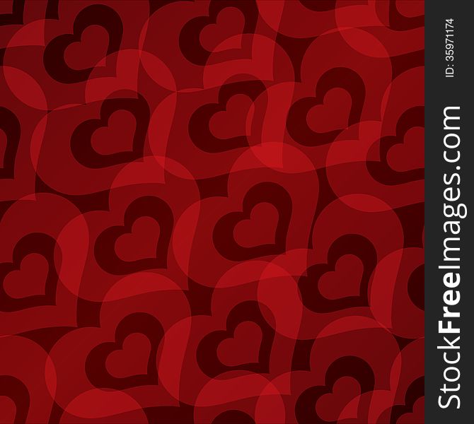Valentine s day background with hearts seamless pattern