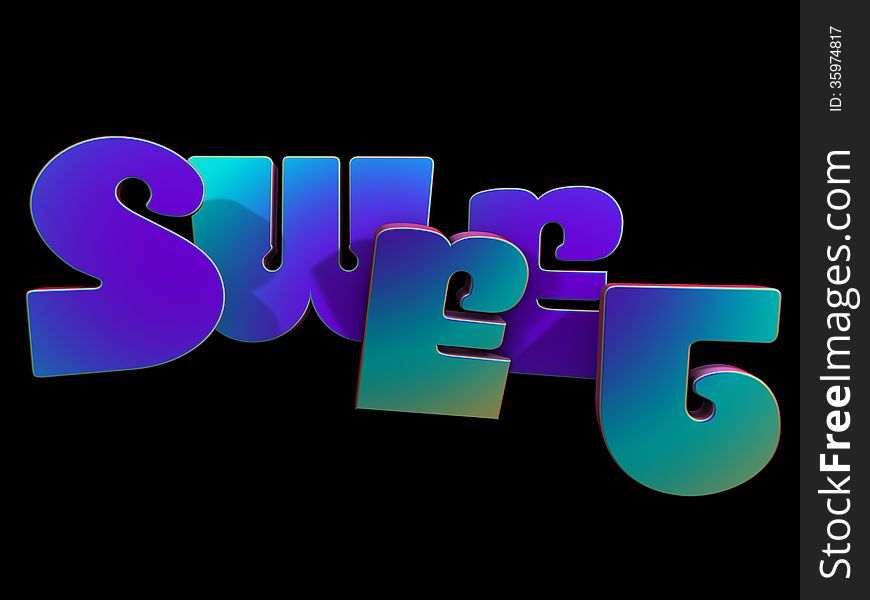 Sweet Concept - 3D Font
