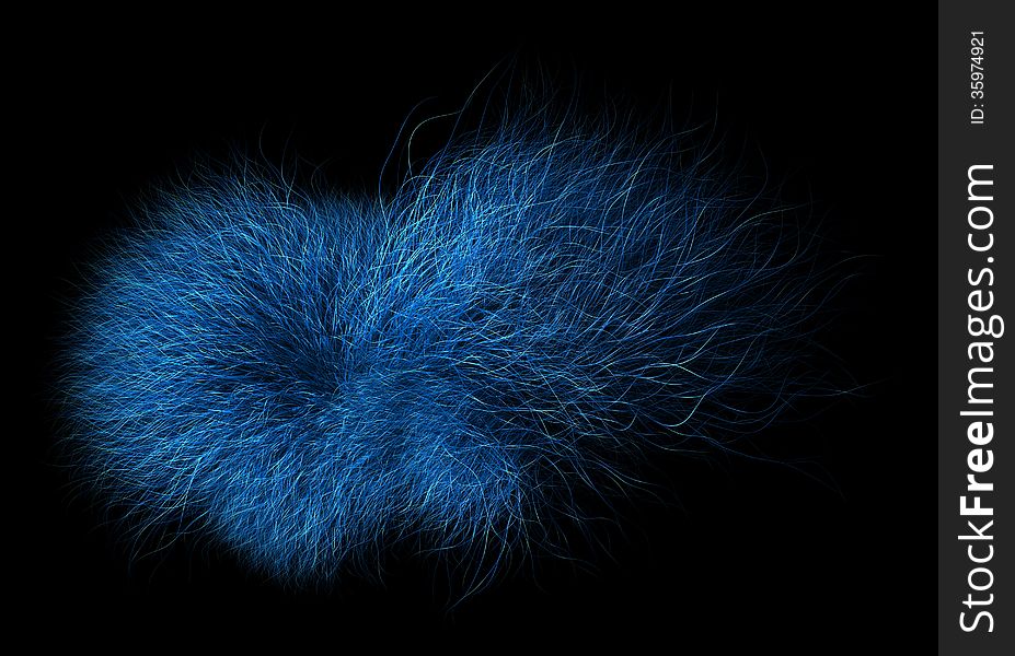Computer Generated Abstract Fur - Cinema 4D object