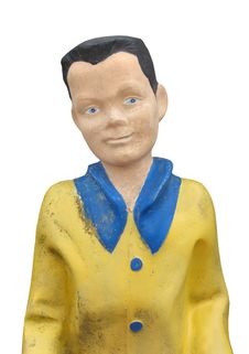 Old Wooden Boy Dummy Isolated Stock Photo