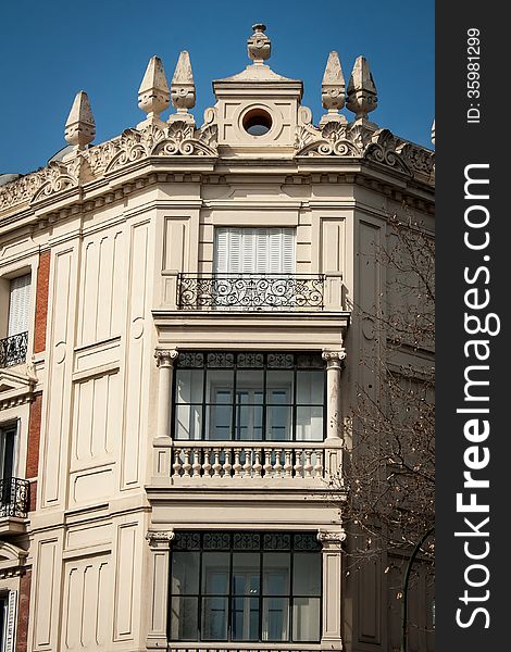 Fancy building in the city of Madrid. Fancy building in the city of Madrid