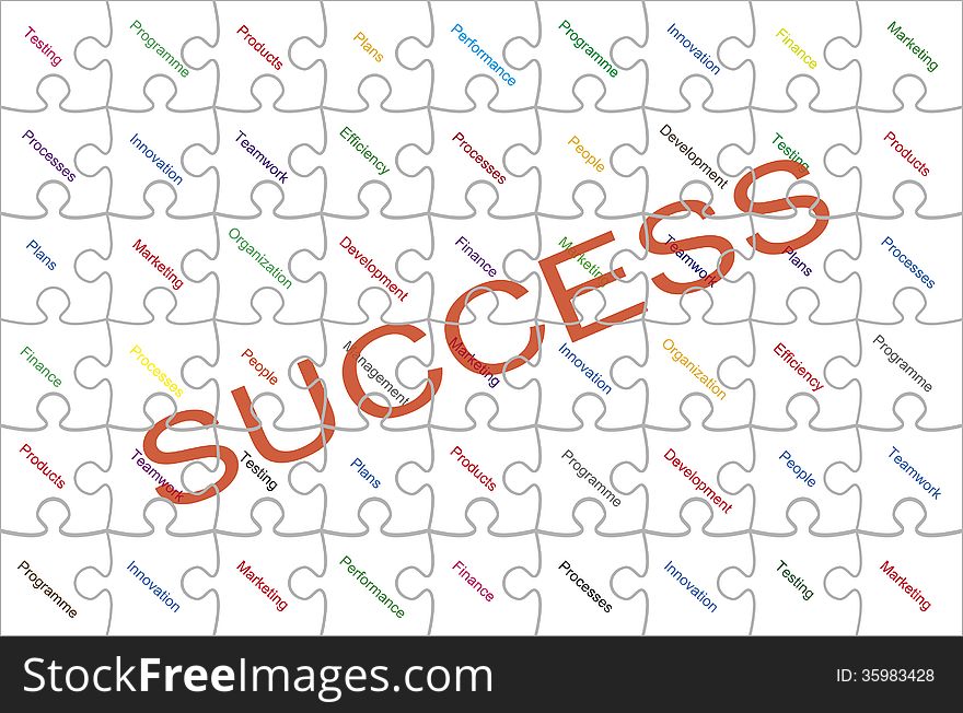 Puzzles with buiness success keywords. Puzzles with buiness success keywords.