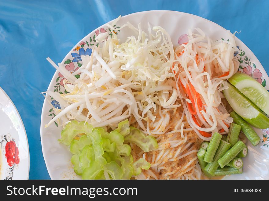 Rice vermicelli thai foods