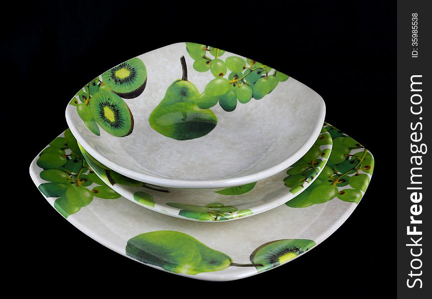 Hand decorated Porcelain dinnerware set. Hand decorated Porcelain dinnerware set