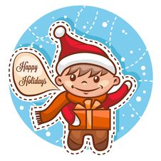 Cute Little Santa Boy Royalty Free Stock Photo Cute Little Santa Boy Royalty Free Stock Photo