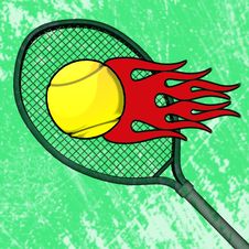 Flaming Tennis Ball Royalty Free Stock Images Flaming Tennis Ball Royalty Free Stock Images