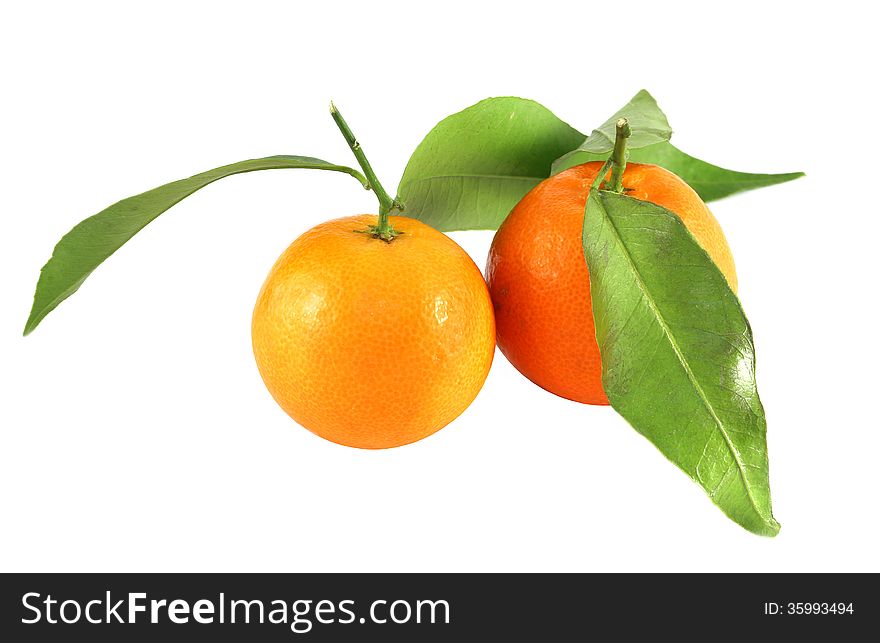 Tasty tangerines on a white background. Tasty tangerines on a white background
