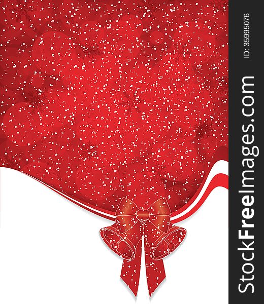 Red Christmas decoration background.Vector