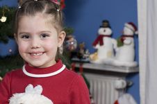 Cute Girl At Christmas Time Stock Images Cute Girl At Christmas Time Stock Images