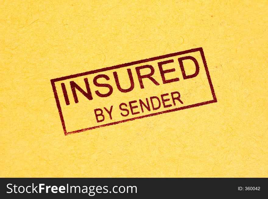 Insured By Sender Stamp. Insured By Sender Stamp