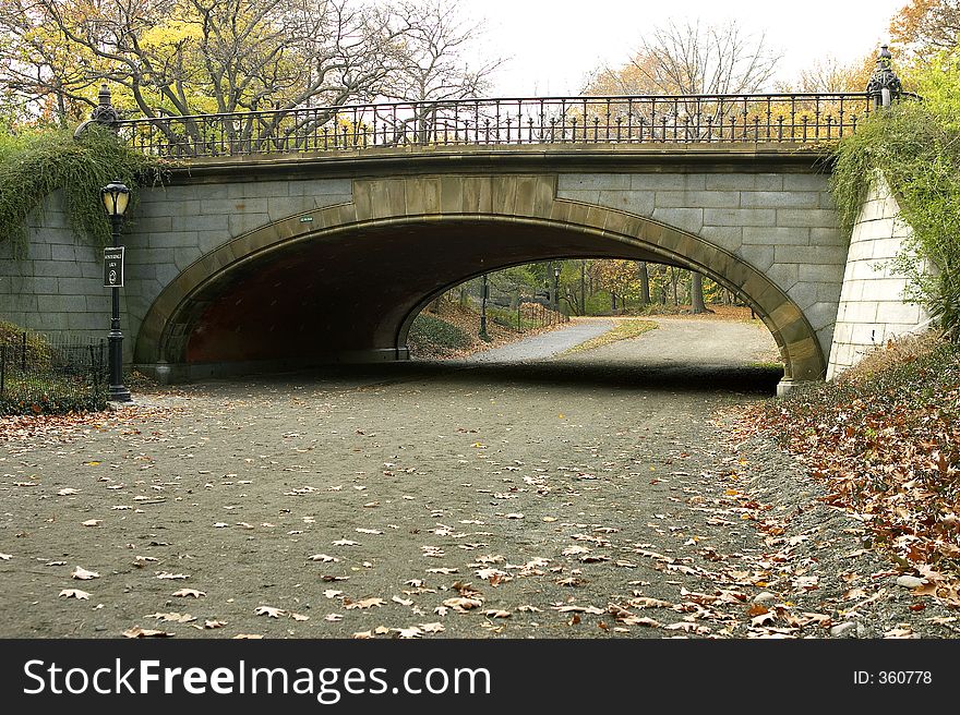 Winterdale arch, central park, Manhattan, New York, America, USA