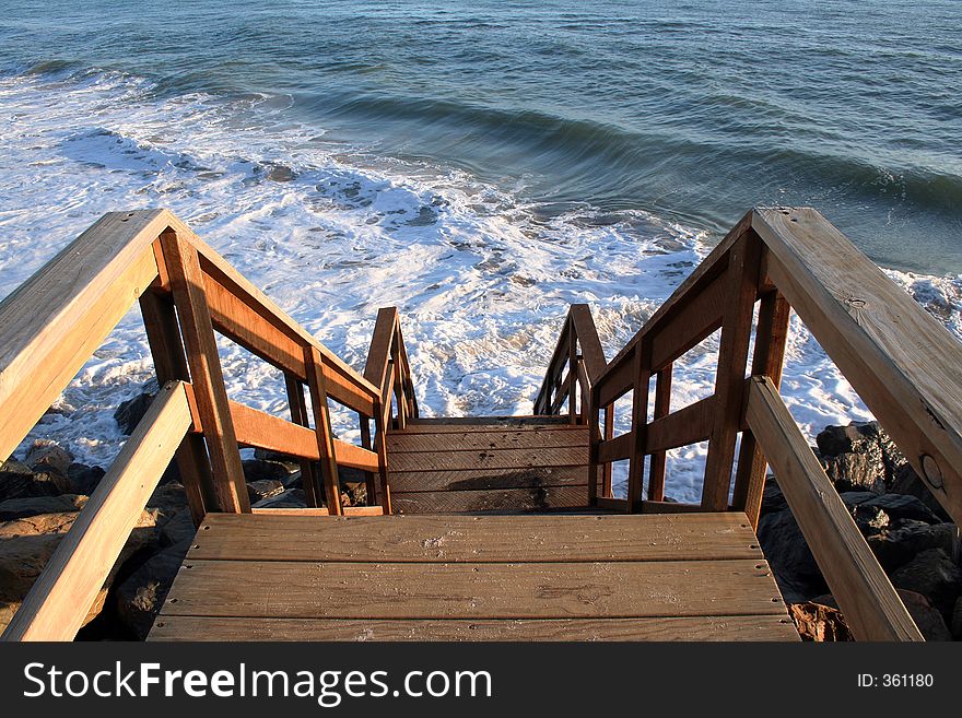 A set of stairs at West Beach, South Australia. A set of stairs at West Beach, South Australia
