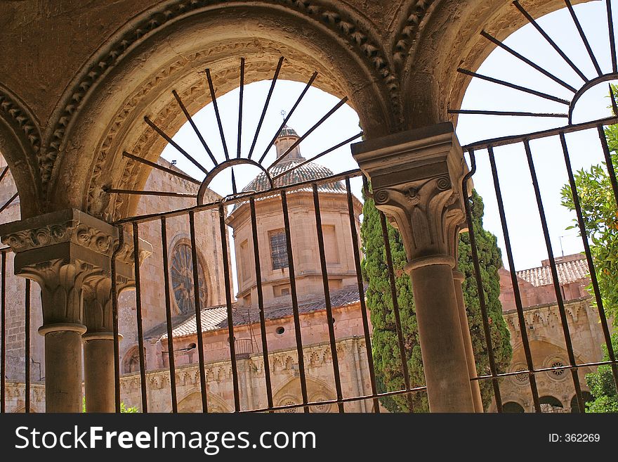 The Cloisters of the Gothic Cathedral in Tarragona, Catalan, Spain