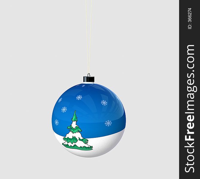 Christmas Ball With Snowflakes