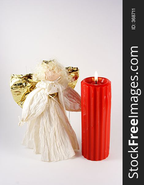 Isolated Christmas items. Isolated Christmas items