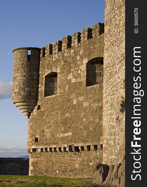 Part of Blackness Castle in Scotland. Part of Blackness Castle in Scotland