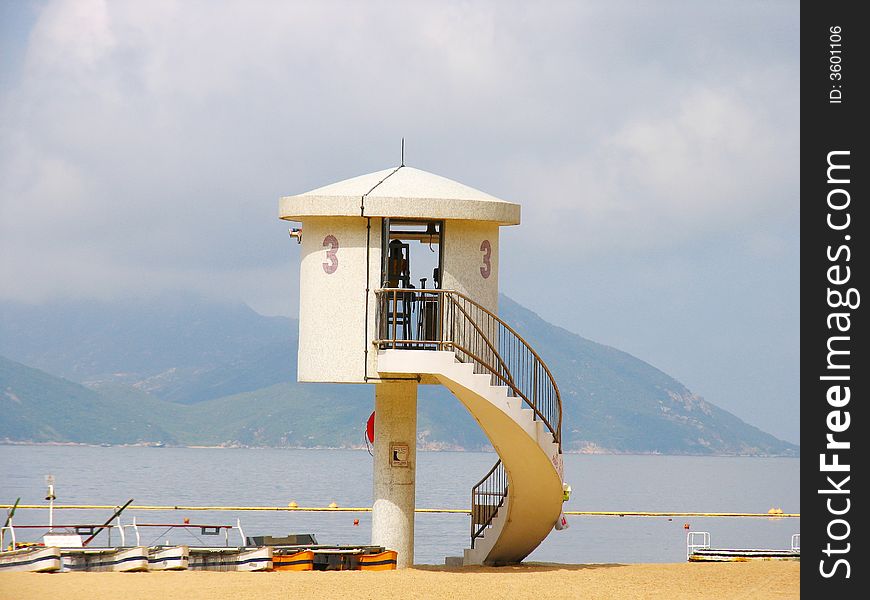 Lifeguard Station At The Beach