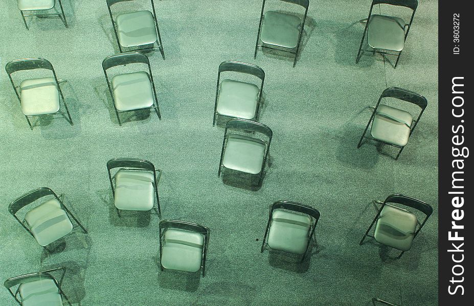 Many chairs view from above