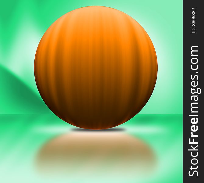 Big orange pumpkin illustration that is computer generated