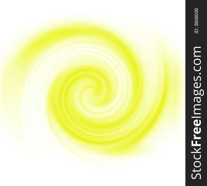 Yellow spinning computer generated vortex for an abstract background