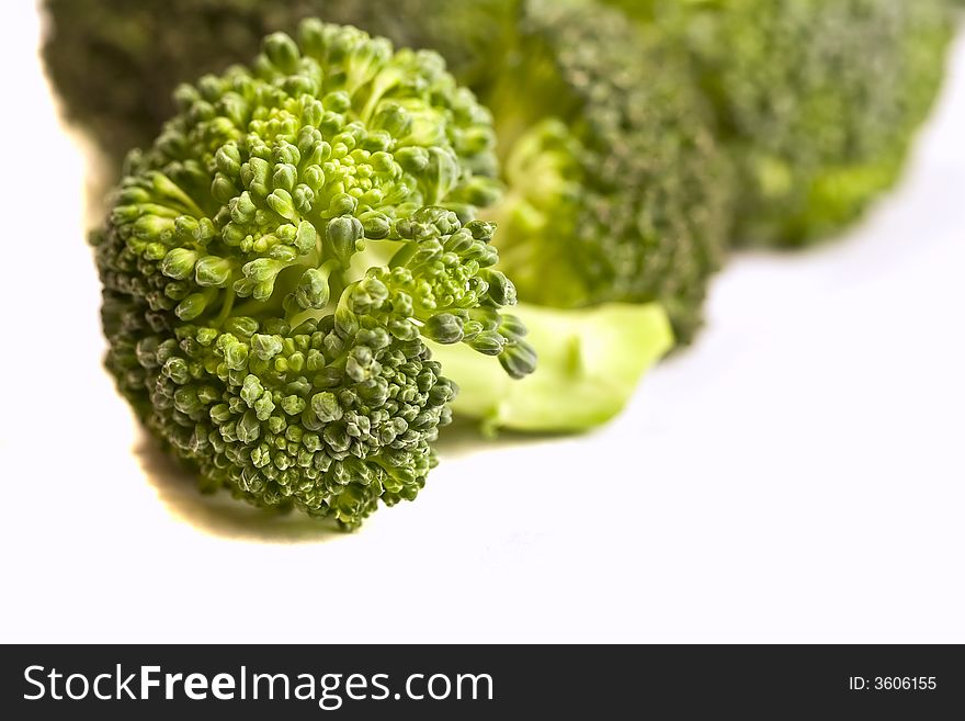 Close up of fresh green broccoli nice focus going to blur
