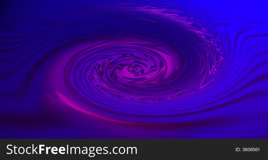Water forming a vortex in blue and purple. Water forming a vortex in blue and purple