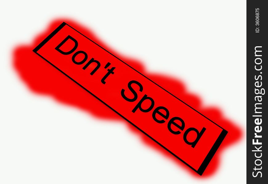 A sign warning of the danger of illegally breaking the law by speeding. A sign warning of the danger of illegally breaking the law by speeding.