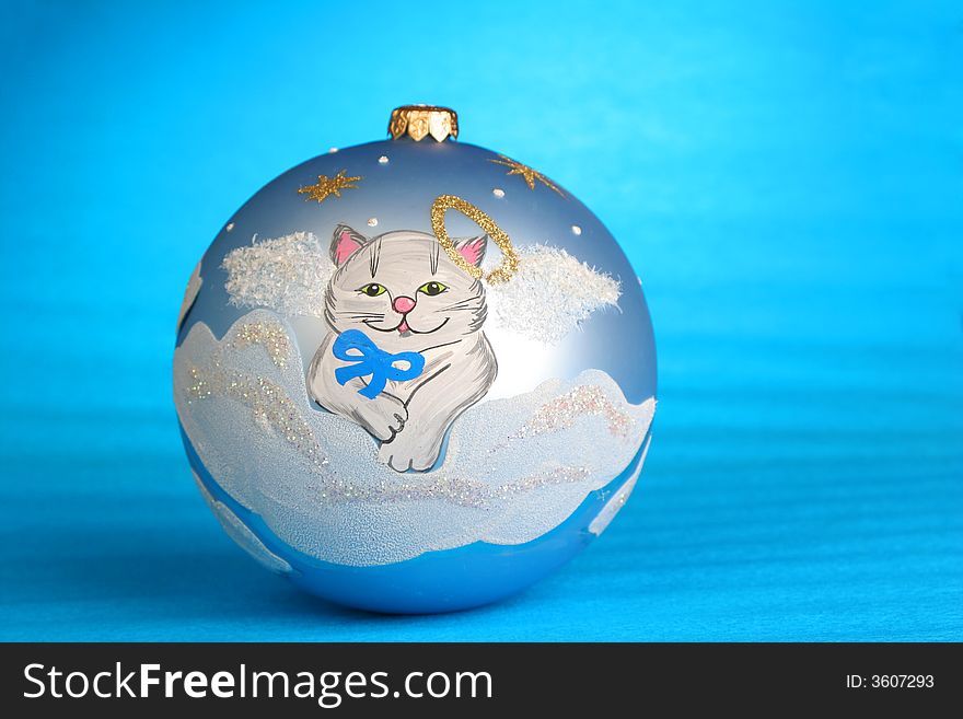 Blue Christmas Decoration, blue background