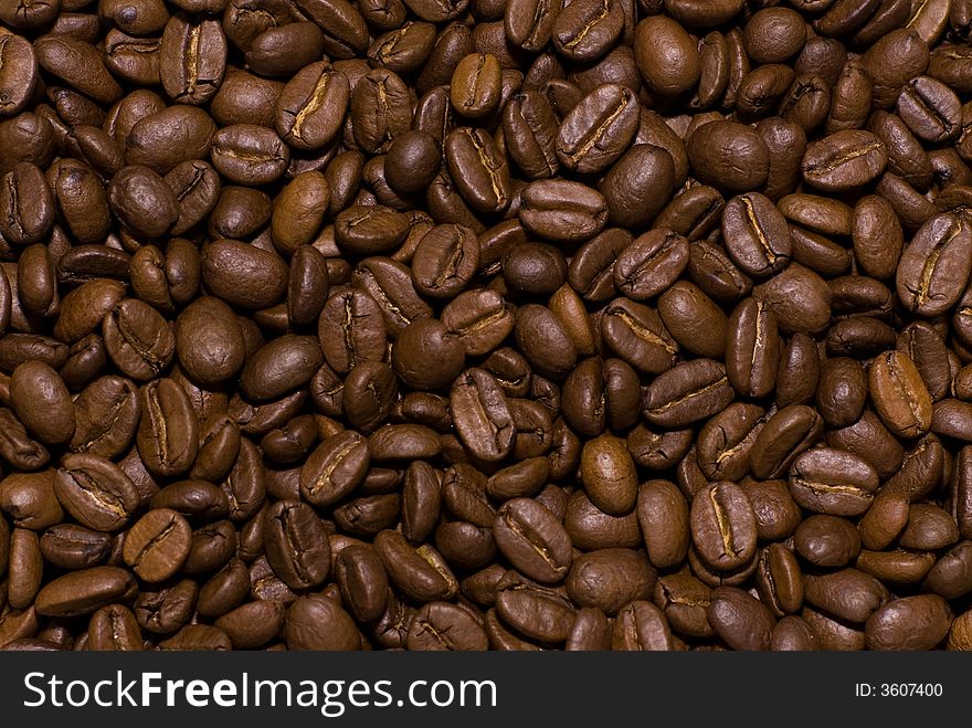 Lots of aromatic coffee beans