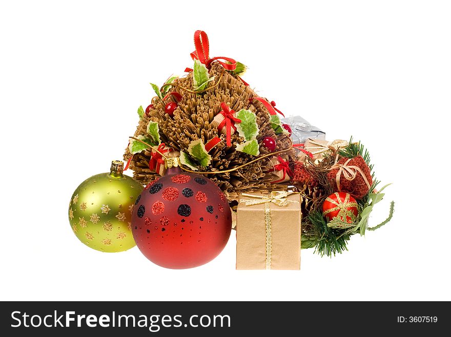 Christmas decoration isolated on a white background