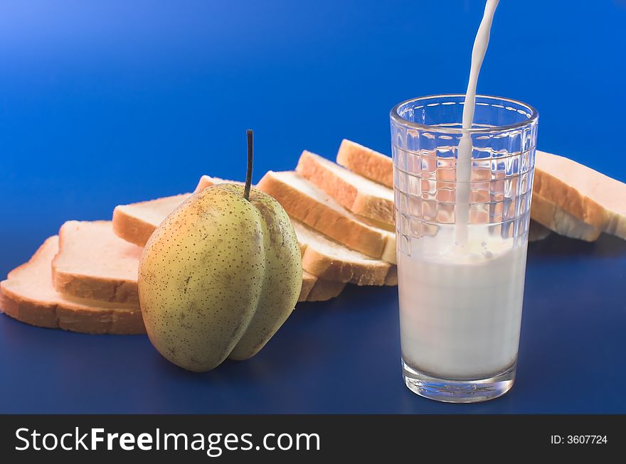 Milk pour into a glass