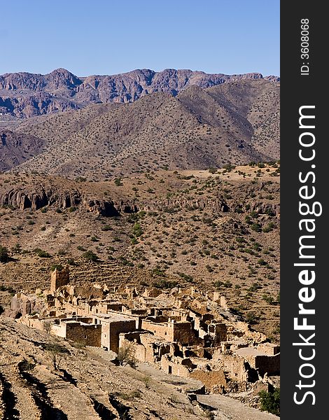 Berber village in the Atlas mountain, near Tafrout. Berber village in the Atlas mountain, near Tafrout