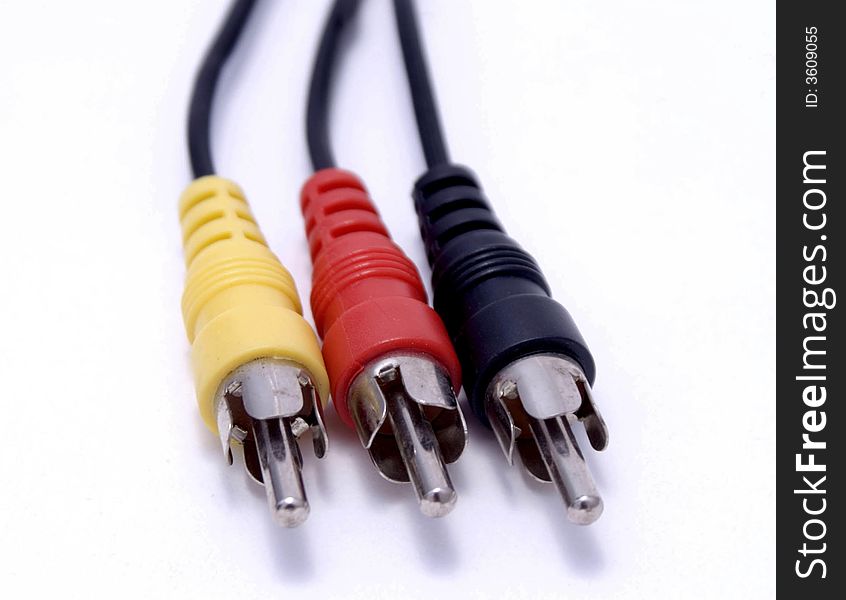 Rca cables red, yellow and black
