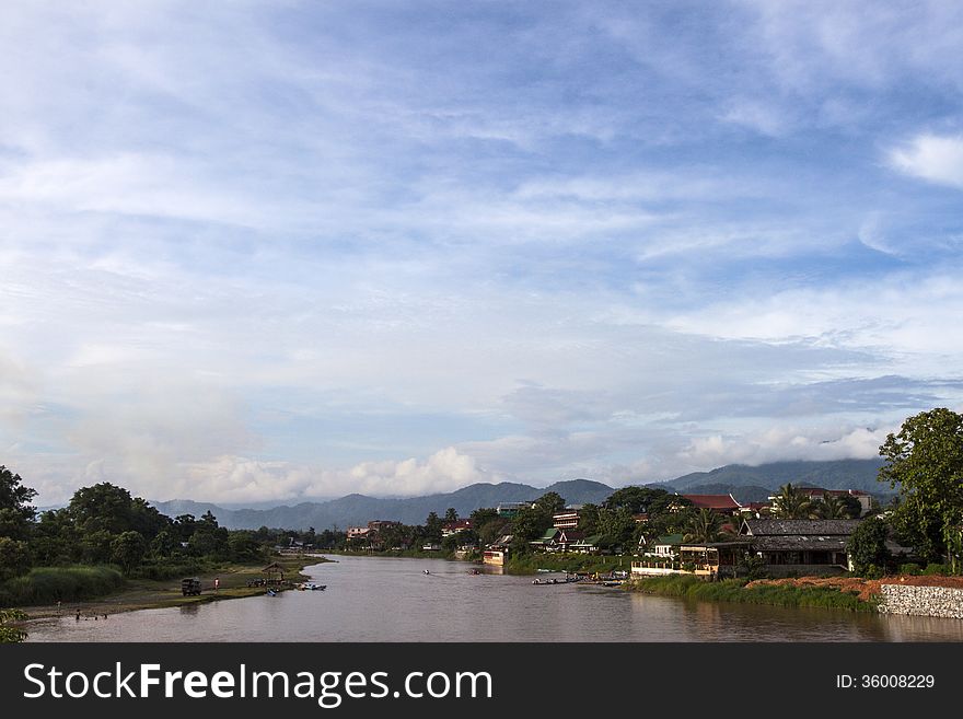 The Song River At Vang Vieng, Laos