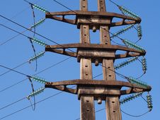 Electric Poles Network Royalty Free Stock Photography Electric Poles Network Royalty Free Stock Photography
