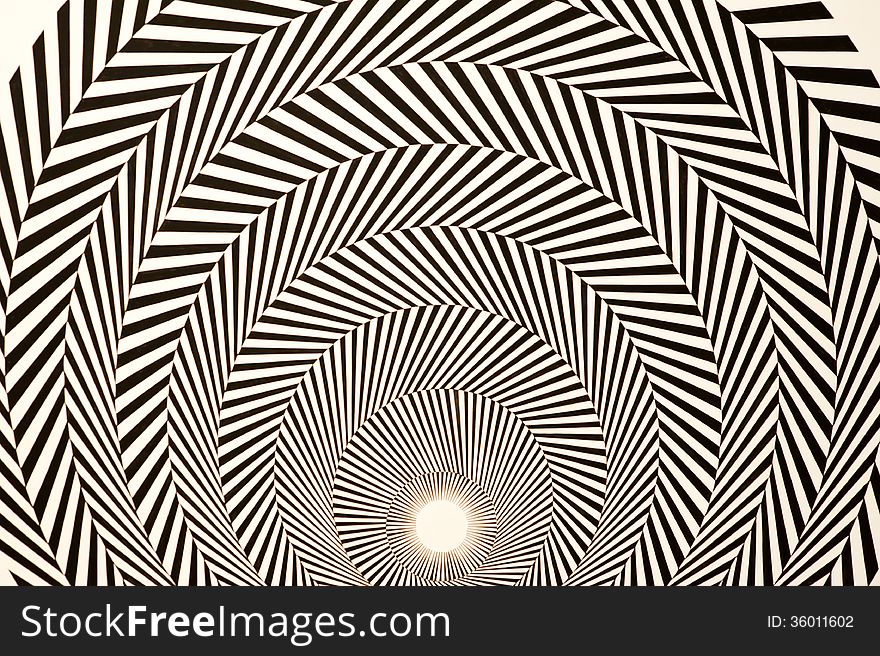 An optical illusion with a spiral