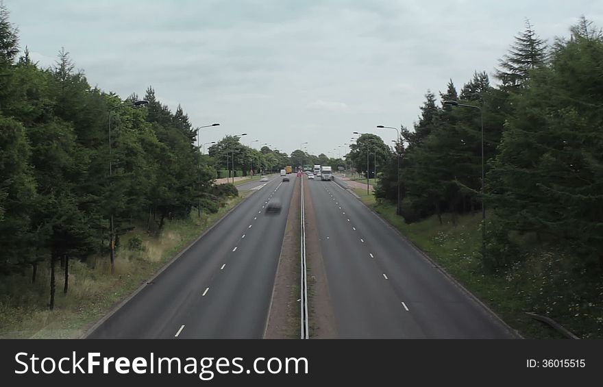 Timelapse footage of UK dual carriageway road in Dundee, Scotland. Timelapse footage of UK dual carriageway road in Dundee, Scotland