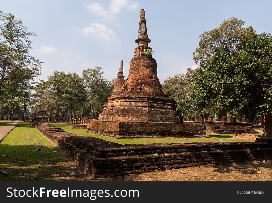Pagoda Ancient temples , Kamphaeng Phet
