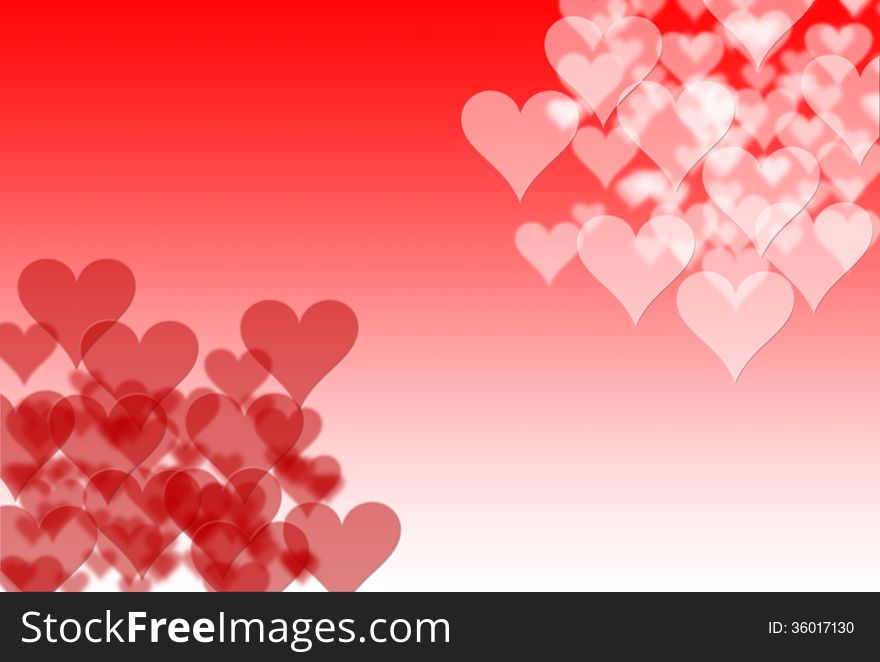 Beautiful red and white Valentine background. Beautiful red and white Valentine background