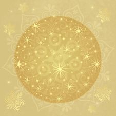 Christmas Paper With Gold Ball Royalty Free Stock Photography Christmas Paper With Gold Ball Royalty Free Stock Photography