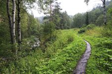 Path For Hiking On A Mountain Slope Sinyuha. Stock Photography Path For Hiking On A Mountain Slope Sinyuha. Stock Photography
