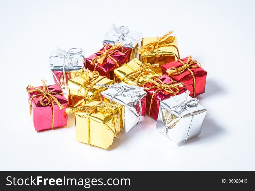 Decorative Gifts On White Background