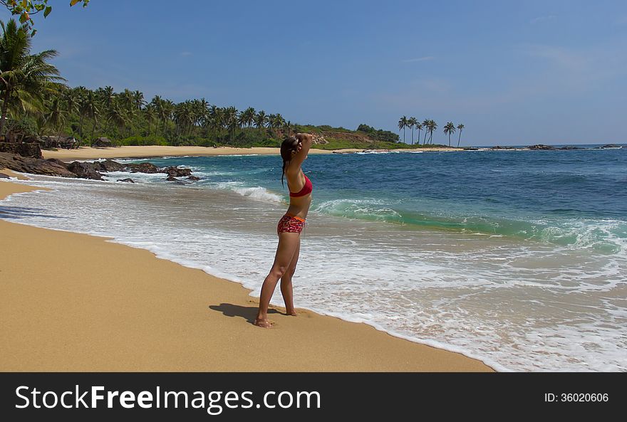 Girl In Tropical Resort