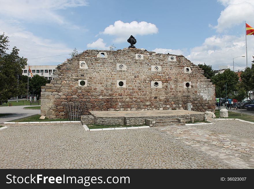 The wall of an old prison from XVIII-XIX Cent. The wall of an old prison from XVIII-XIX Cent