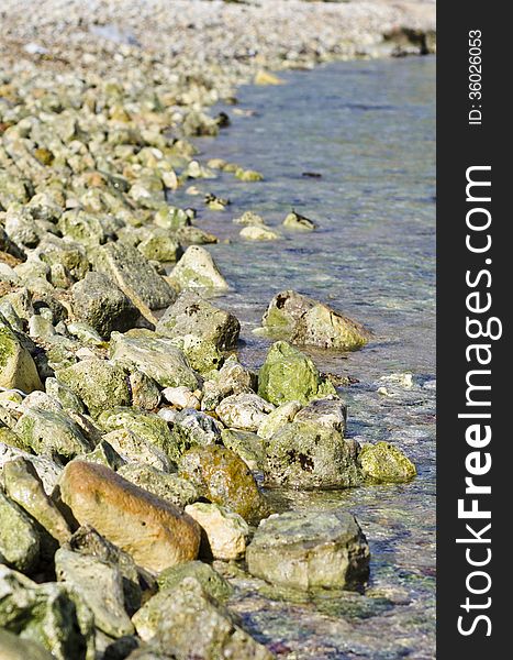 Stones & Pebbles forming a shoreline