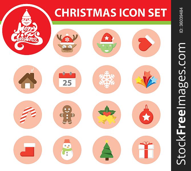 Christmas Symbol Icon Set