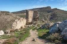 The Ruins Of An Ancient Fortress In Balaklava Royalty Free Stock Image
