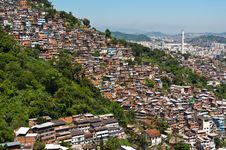 View Of Poor Living Area In Rio De Janeiro Stock Photography